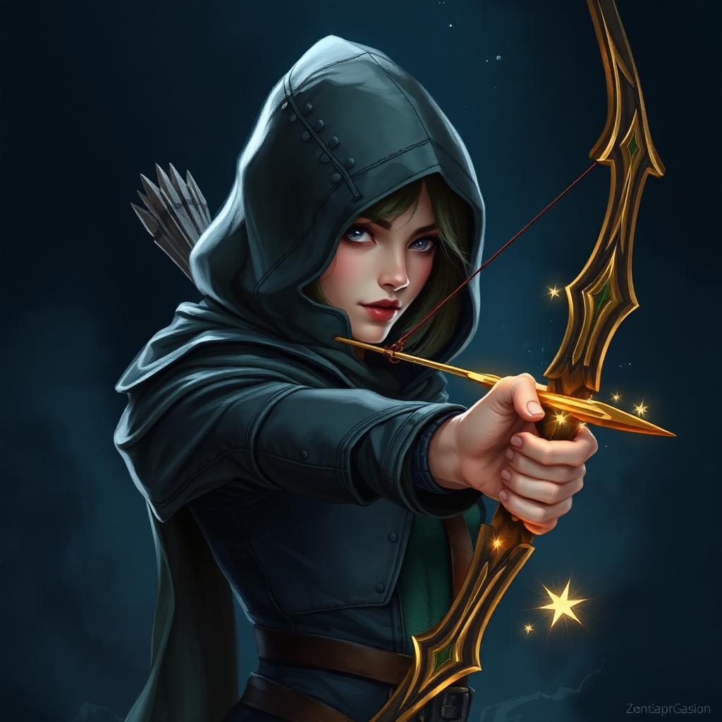 Retrato de Arqueiro Astral, arquétipo jogável de Aetherfall Online